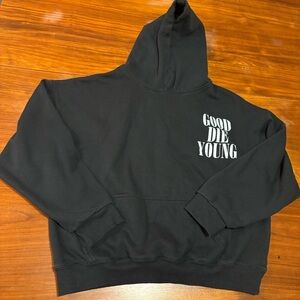ASSHOLES LIVE FOREVER Hooded Sweatshirt Black  Sz L
